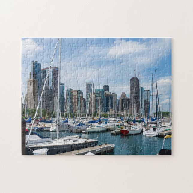Beautiful Chicago Harbor Jigsaw Puzzle (Horizontal)