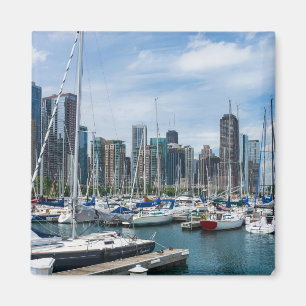 Beautiful Chicago Harbor Magnet