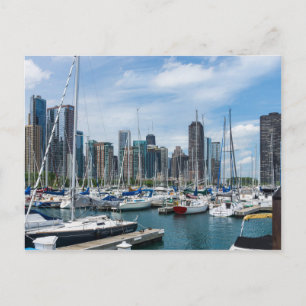 Beautiful Chicago Harbor Postcard