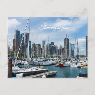 Beautiful Chicago Harbor Thinking Of You Postcard
