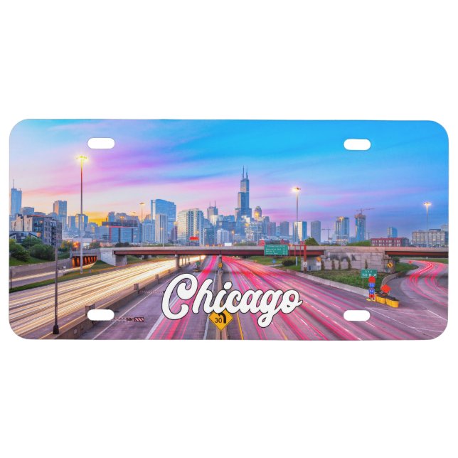 Beautiful Chicago, Illinois, United States License Plate (Front)