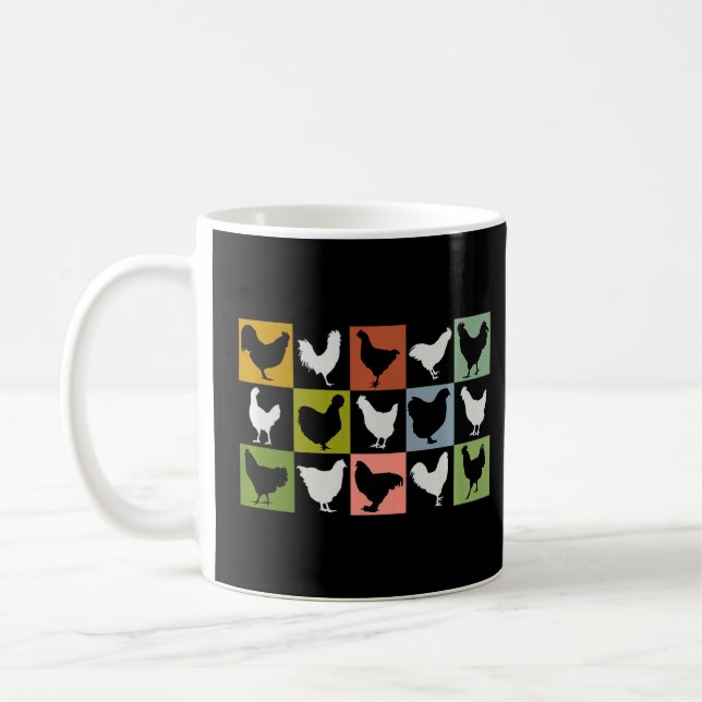 Beautiful Chickens Many Different Chicken Breeds F Coffee Mug (Left)