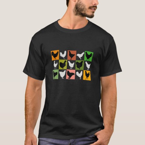 Beautiful Chickens Many Different Chicken Breeds F T_Shirt