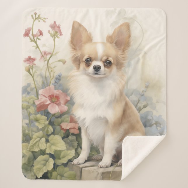 Beautiful Chihuahua – Bold & Devoted Sherpa Blanket (Front)