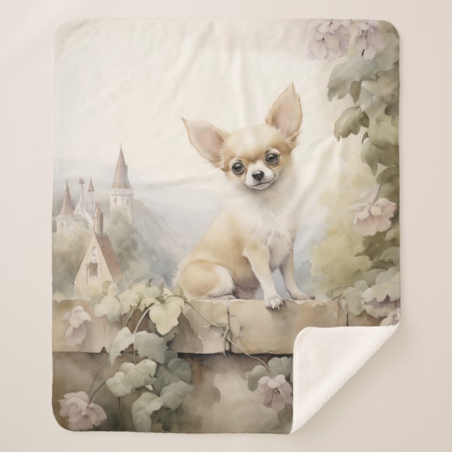 Beautiful Chihuahua – Bold & Devoted Sherpa Blanket (Front)