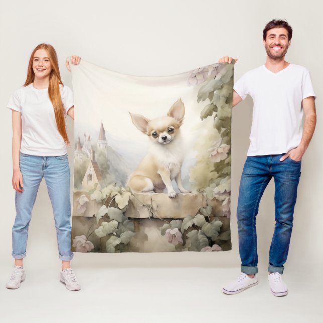 Beautiful Chihuahua – Bold & Loving Fleece Blanket (In Situ)