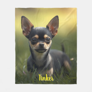 Beautiful Chihuahua Personalized Fleece Blanket