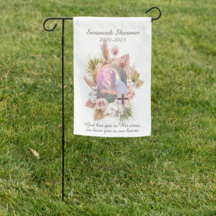 Beautiful Child Gravesite Memorial Christian Garden Flag