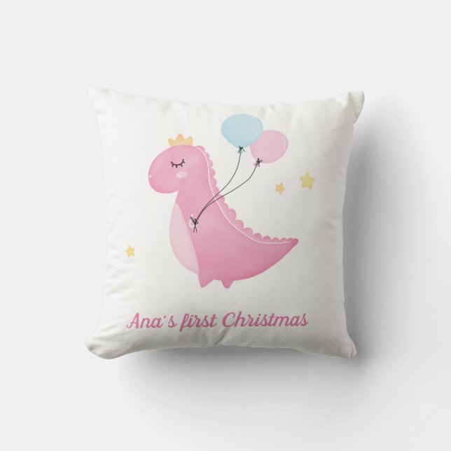 BEAUTIFUL CHILDREN'S PILLOW FIRST CHRISTMAS (Front)