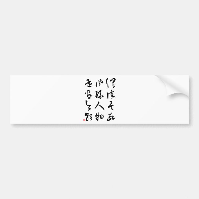 Beautiful Chinese Calligraphy - All are past Bumper Sticker (Front)