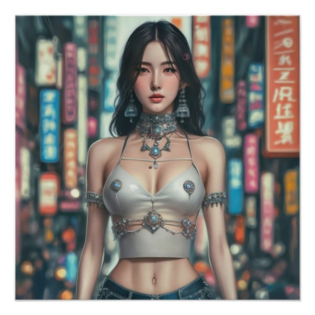 beautiful chinese girl poster (Front)