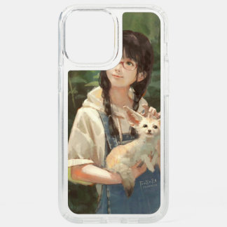 Beautiful Chinese Girl With Cat Speck iPhone 12 Pro Max Case