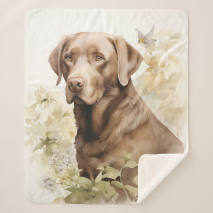 Beautiful Chocolate Lab – Warm & Loving Sherpa Blanket