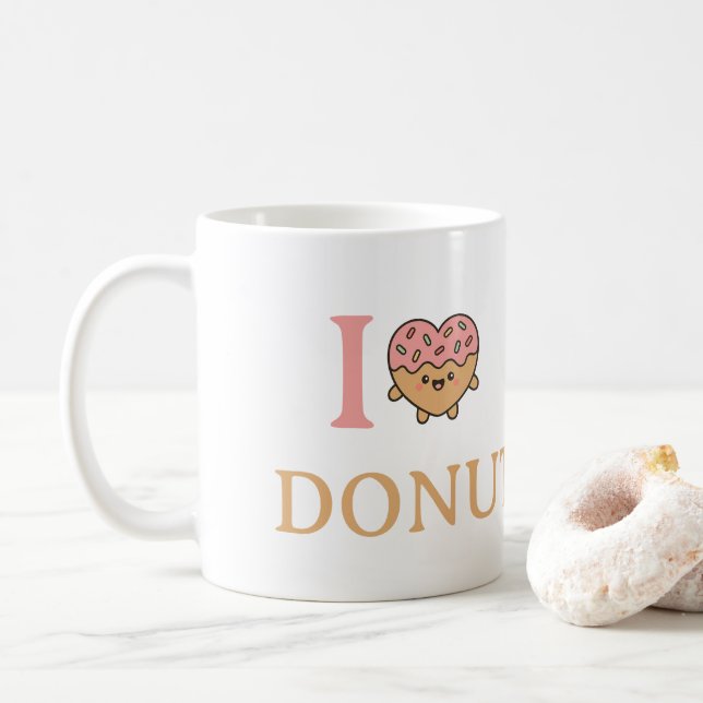 beautiful chocolate love donuts. coffee mug (With Donut)