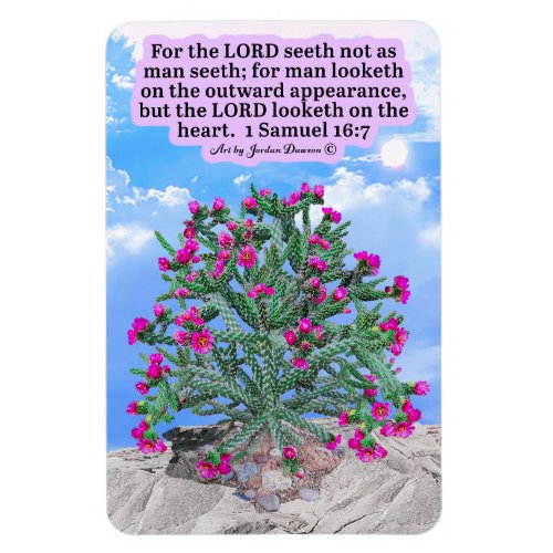 Beautiful Cholla Cactus Scripture 1 Samuel 167 Magnet