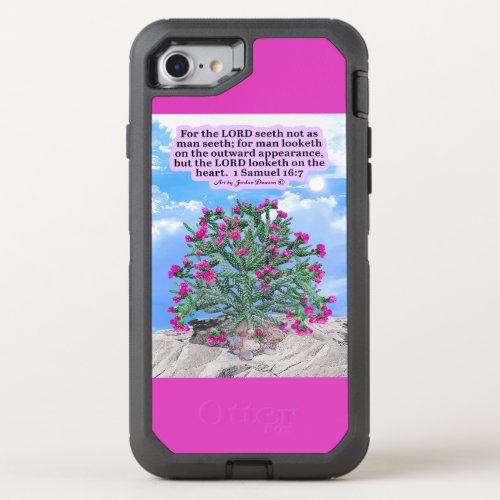 Beautiful Cholla Cactus Scripture 1 Samuel 167 OtterBox Defender iPhone SE87 Case