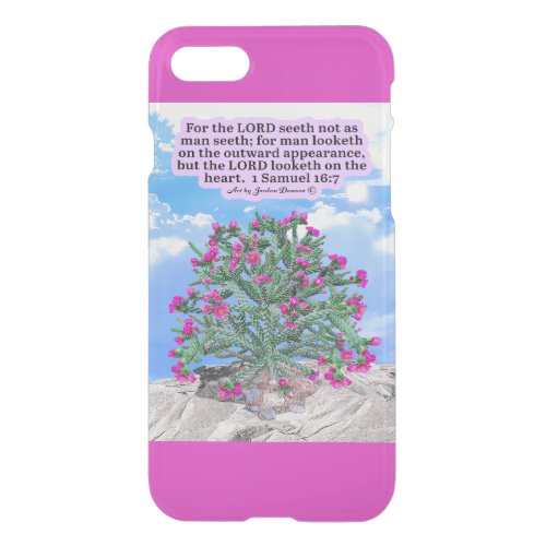 Beautiful Cholla Cactus Scripture 1 Samuel 167 iPhone SE87 Case
