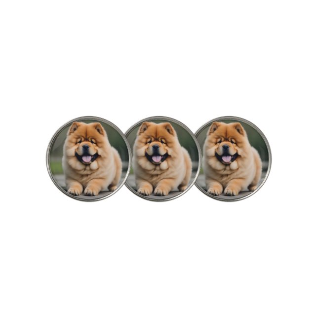 Beautiful Chow Chow Golf Ball Marker (3 Up)