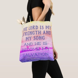 Beautiful Christian bag, The Lord is my song Tote Bag