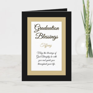 Beautiful Christian blessings graduation card