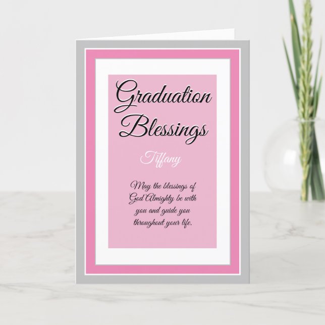 Beautiful Christian blessings graduation card (Front)