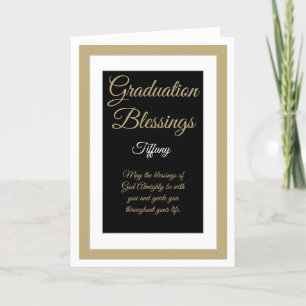 Beautiful Christian blessings graduation card