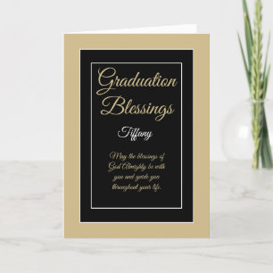 Beautiful Christian blessings graduation card