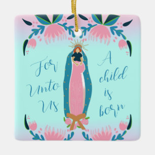 Beautiful Christian Christmas Baby Jesus  Ceramic Ornament