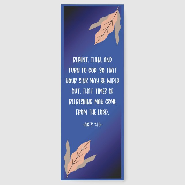 Beautiful Christian Quote/Bible Verse Bookmarks (Back)