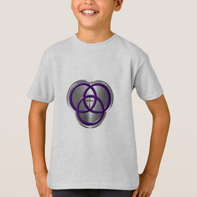 Beautiful Christian Trinity Rings with Cross T-Shirt (Front)