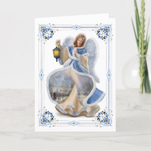 Beautiful Christmas Angel Holiday Folded Card