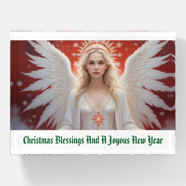 Beautiful Christmas Angel Paperweight (Front)