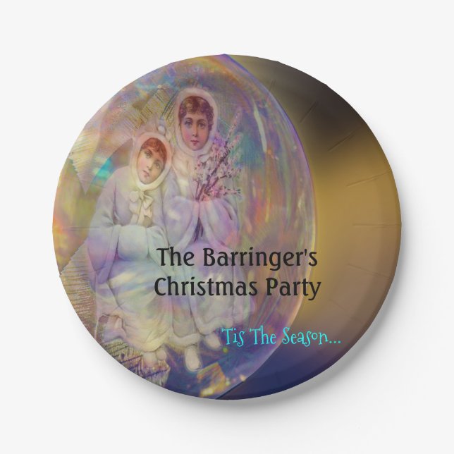 Beautiful Christmas Awesome Elegant Party Paper Plates (Front)