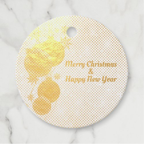 Beautiful Christmas Balls Foil Favor Tags