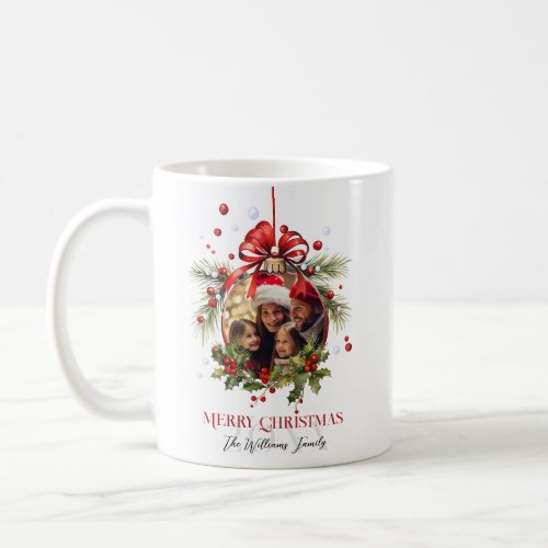 Beautiful Christmas Bauble Frame Family Holidays Coffee Mug