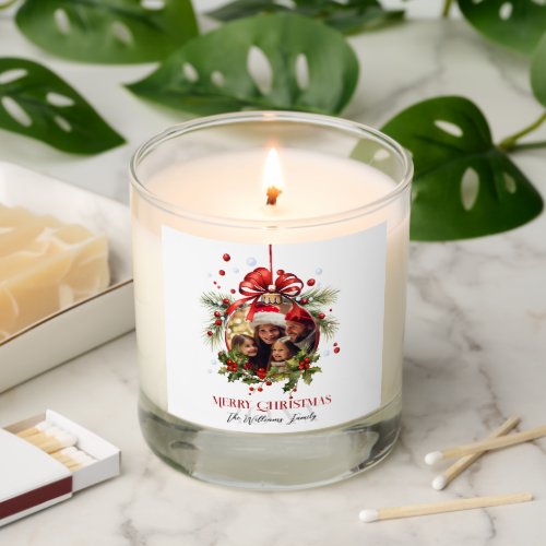 Beautiful Christmas Bauble Frame Family Holidays Scented Candle