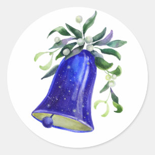Beautiful Christmas Bell Classic Round Sticker