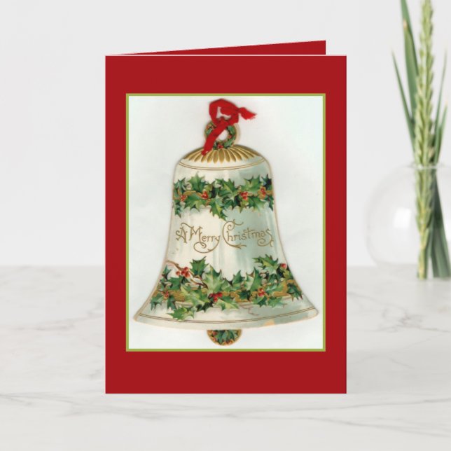 Beautiful Christmas bell Holiday Card (Front)