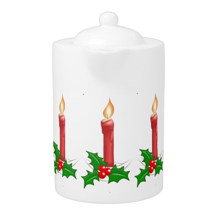 Beautiful Christmas Candle Tea Pot