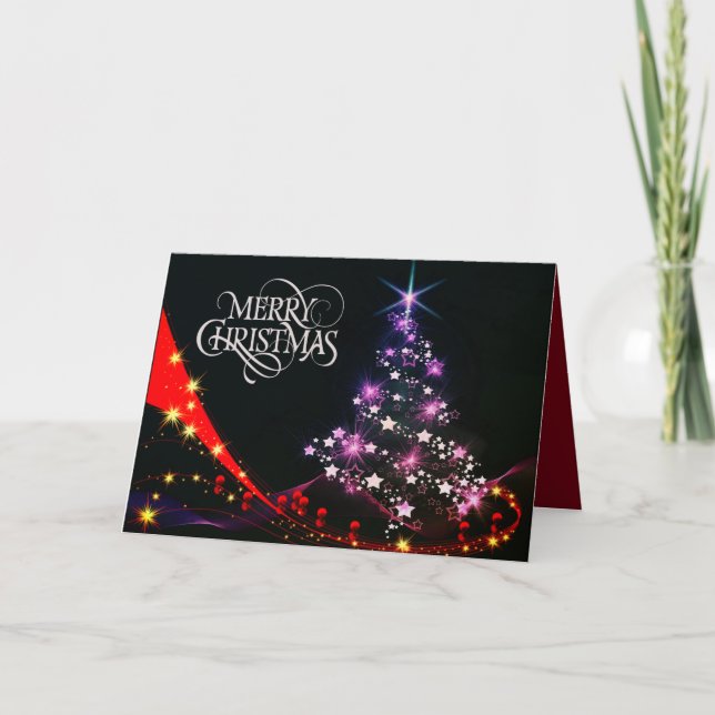 Beautiful Christmas Card with Warm Wishes (Front)