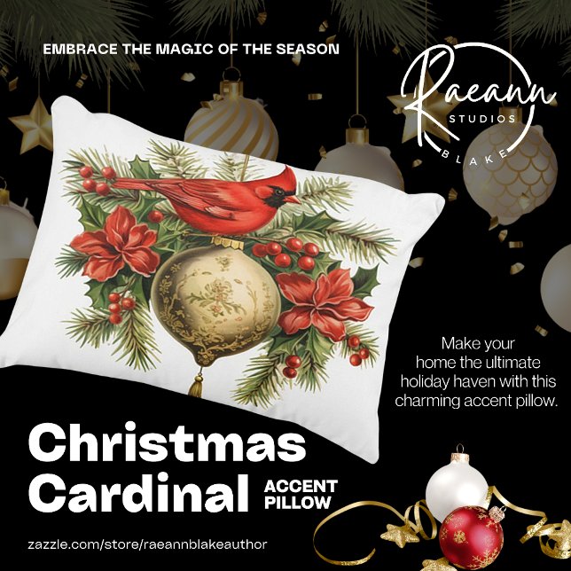 Beautiful Christmas Cardinal Accent Pillow (Creator Uploaded)