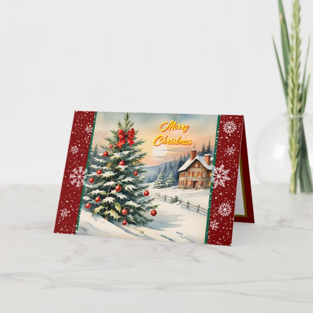 Beautiful Christmas Festive Modern Collection Card (Front)