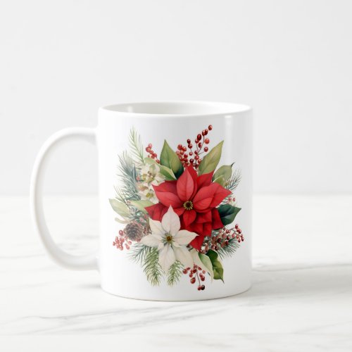 Beautiful Christmas floral bouquet Coffee Mug 