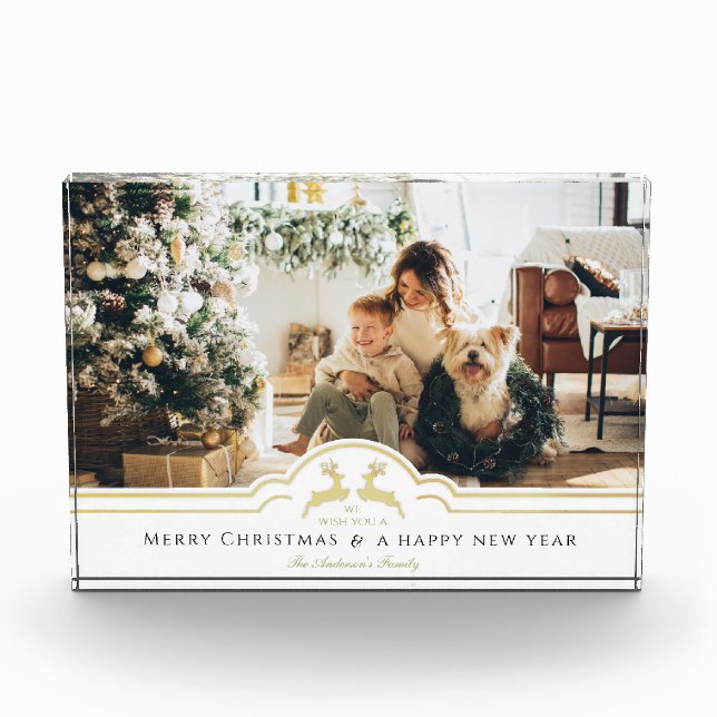 Beautiful Christmas Frame Personalized Photo Block (Front)