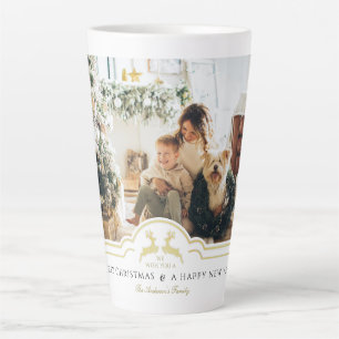 Beautiful Christmas Frame Personalized Photo Latte Mug