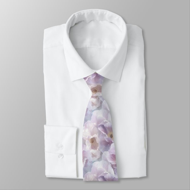 Beautiful Christmas Gift For Him Rose Neck Tie (Tied)