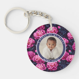 Beautiful Christmas Gifts For Men Custom Carnation Keychain