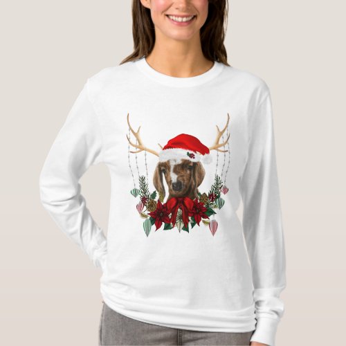 Beautiful Christmas Goat Boer Baby Kid T_Shirt