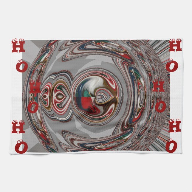 Beautiful Christmas Hearts Holiday Season Colors  Kitchen Towel (Horizontal)