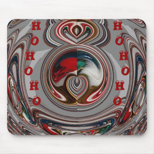 Beautiful Christmas Hearts Holiday Season Colors  Mouse Pad (Front)